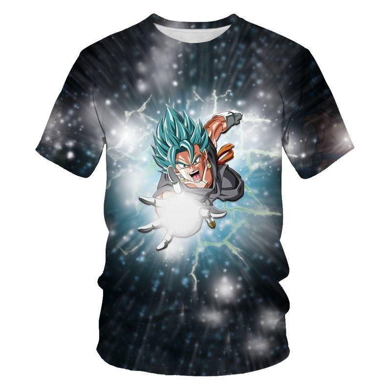 Летняя новая футболка Dragon Ball Cartoon Anime с 3D-принтом 2024 года, модная универсальная футболка с короткими рукавами для учеников начальной и средней школы