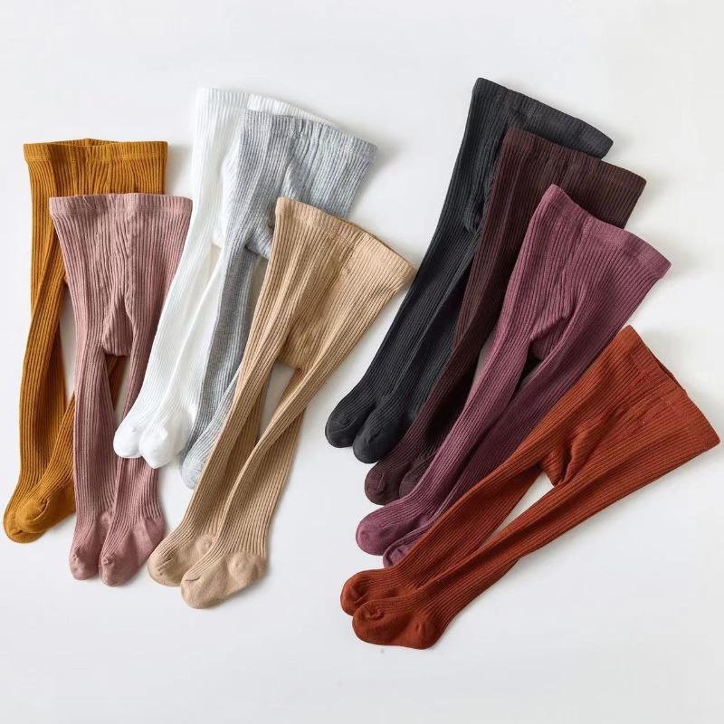 Детские колготки зима-осень однотонные мягкие хлопковые толстые теплые колготки для маленьких девочек плотные колготки для новорожденных мальчиков и девочек одежда