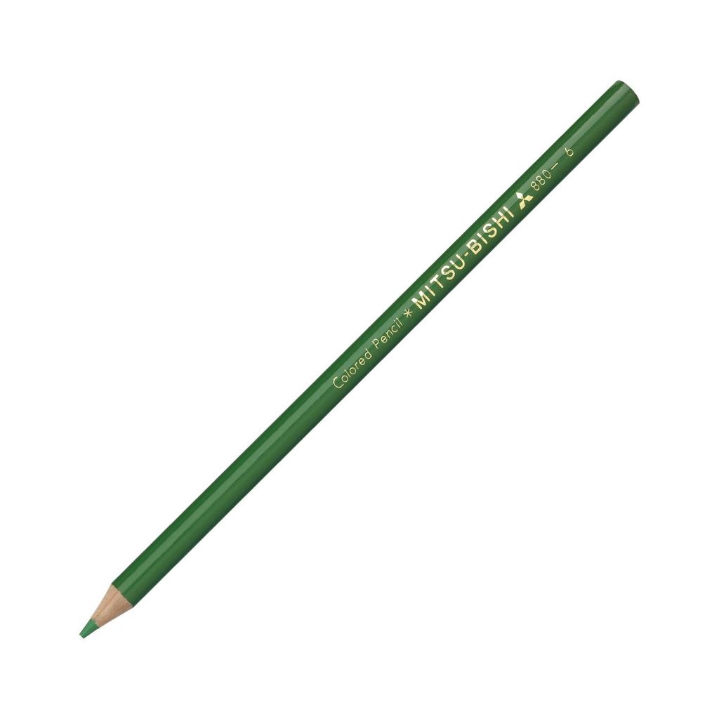 Цветные карандаши Mitsubishi Pencil 880, один цвет, зеленый, 1 дюжина, K880.6
