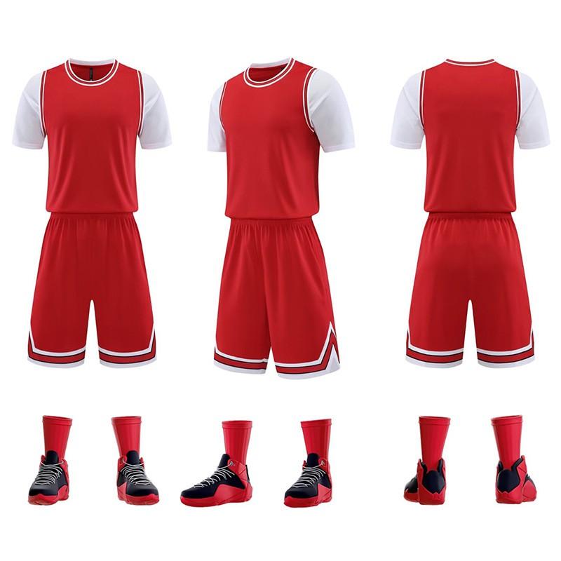 Mens Basketball Jersey Set Custom Printed Name Number Adult Sports Uniform Breathable Team Wear