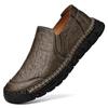 Handmade Genuine Leather Men's Casual Shoes Comfortable Moccasins Men Business Flats Shoes