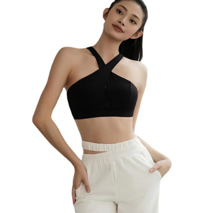 Женские дышащие сетчатые топы для йоги с накладками на грудь - Спортивная одежда для фитнеса