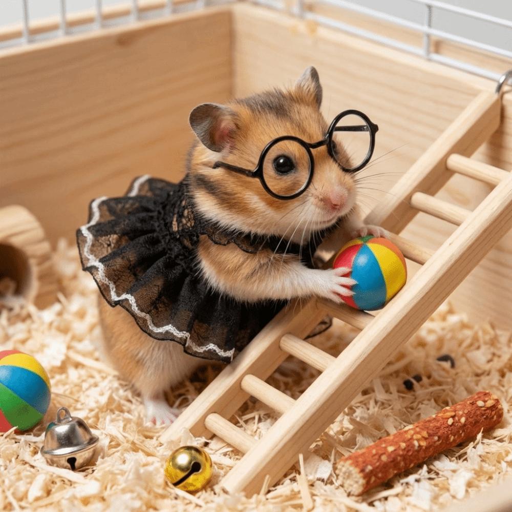 Adorable Hamster Princess Dress Lightweight Pet Suspender Skirt  Fancy Rats