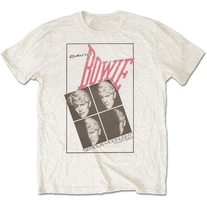 Хлопковая футболка с принтом портрета Ziggy Stardust Дэвида Боуи, унисекс, с коротким рукавом, легенда глэм-рока