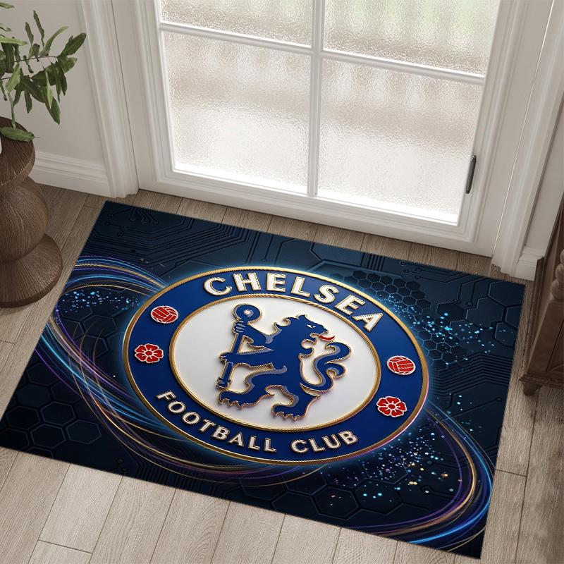 Дизайн Chelsea FC Хрустальный Велюровый Ковер Уютный Не?Нескользящий ковер с принтом для спальни, гостиной, прихожей
