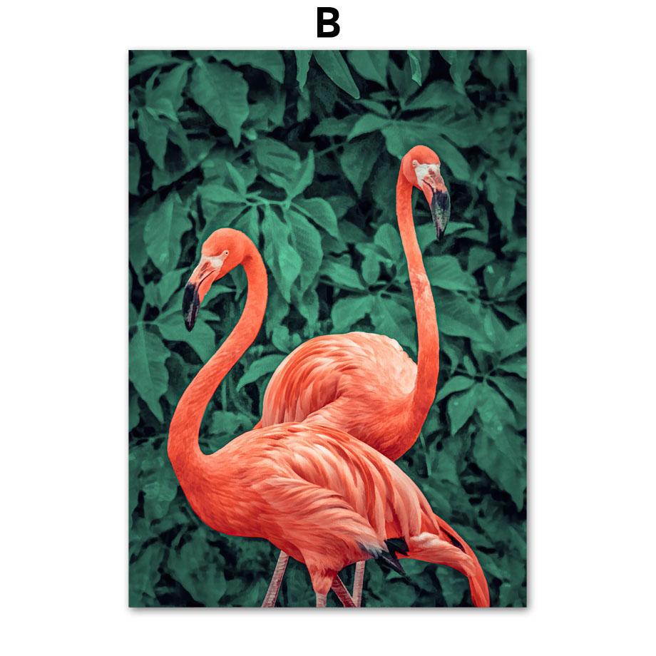 Ара Фламинго Жираф Тигр Павлин Тропические животные Плакаты на скандинавскую тему и принты настенная живопись на холсте Декор для дома и комнаты