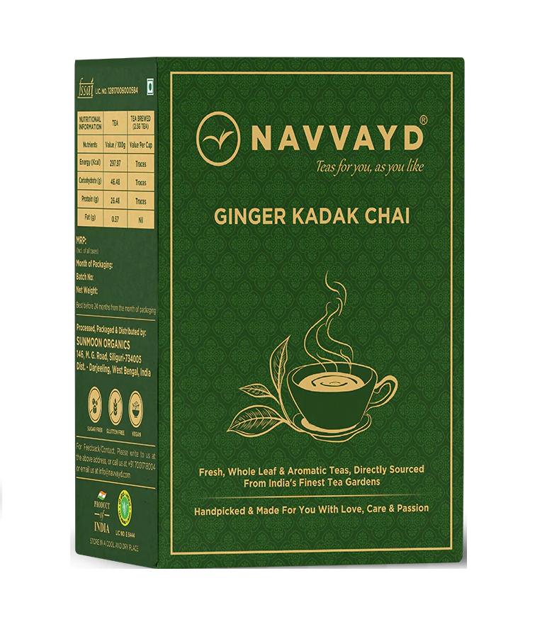 Кадак чай с Имбирем (100 г), Ginger Kadak Chai,  Navvayd