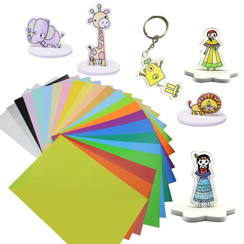 3/5/10 шт. Матовые листы термоусадочного пластика для изготовления принадлежностей ручной работы, для украшения вечеринки