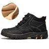 Мужская обувь из натуральной кожи, водонепроницаемые уличные мужские ботинки, удобная мужская прогулочная обувь для походов