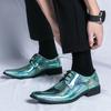 Men's Party Leather Shoes Patent Leather Pointed-toe Shiny Shoes Men Dress Business Grace Shoes Men Wedding Casual Flats