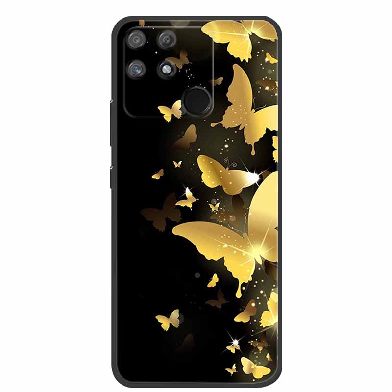 For Redmi 10C Case Redmi10C Black Soft Silicone Phone Case For Xiaomi Redmi 10C Back Cover Case Redmi 10 C Power Funda POCO C40
