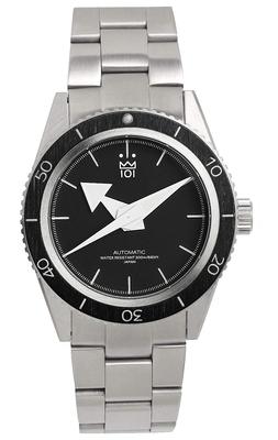 Механические часы Hyakuichi, сделанные в Японии, автоматические, водонепроницаемые, глубина до 200 м, вращающийся в обратном направлении безель, 40 мм, черные [HYAKUICHI 101] № 10 для дайверов