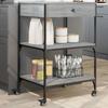 VidaXL Kitchen Trolley, Shelf with Wheels, Service Cart, Indoor Living Room Bathroom Storage Furniture, Sonoma 842374