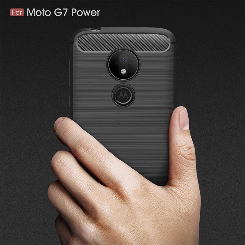 Для Motorola G7 Power XT1955 Чехол Мягкий Прочный Чехол из Углеволокна Для Motorola Moto G7 Plus G7Power G6Plus MotoG6 Бронированный Чехол