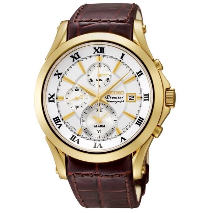 Montre homme - SEIKO - SNAF22P1 - Chronographe - Verre saphir - Étanche 100 m