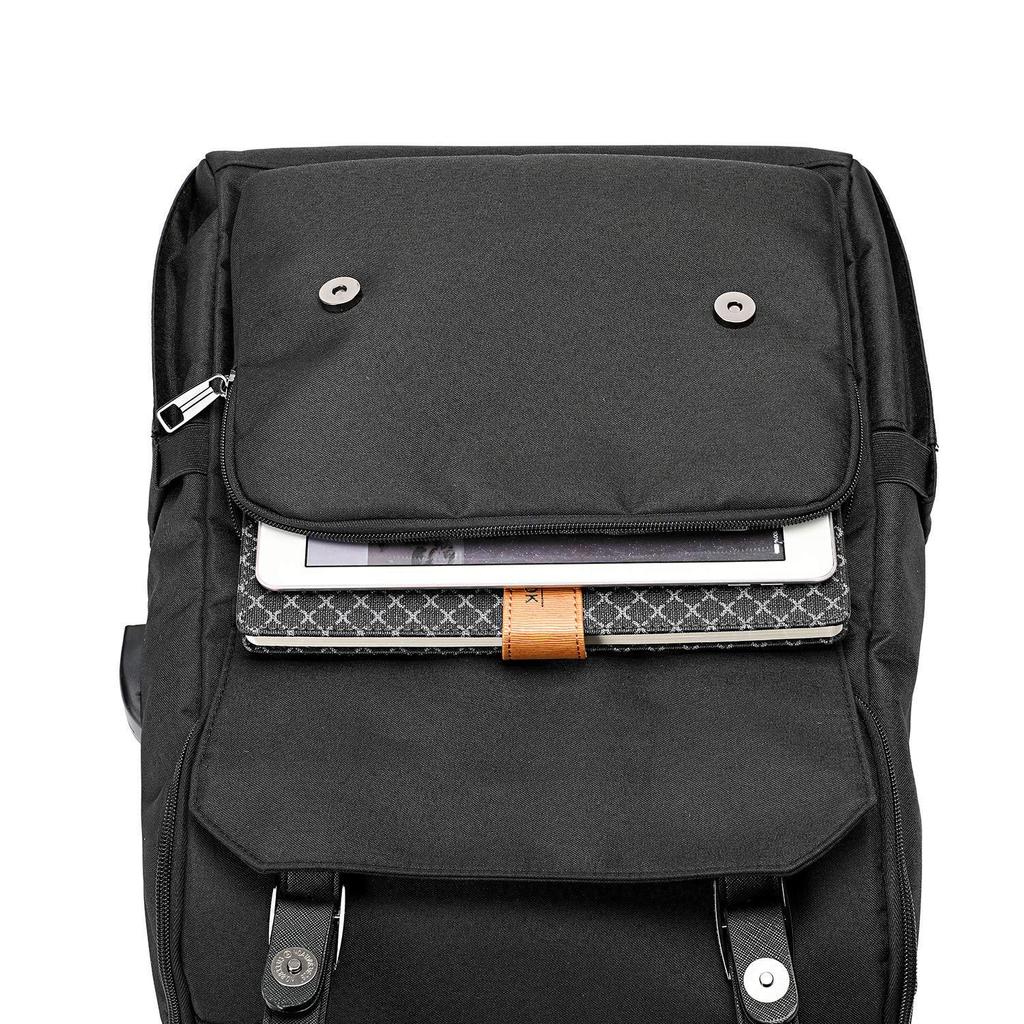 Korean Style Men's Oxford Cloth Backpack with USB - Retro Cross-Border Student and Travel Bag