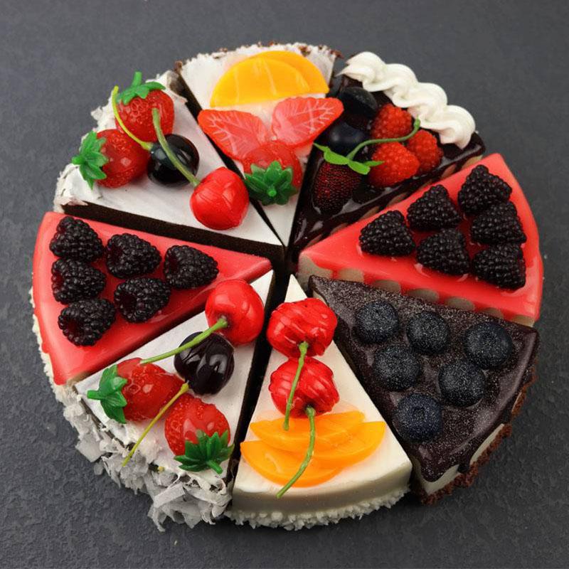 Cake Fake Photo Props Simulation Fruit Cake Bread Ice Cream Model Food Artificial Slicing