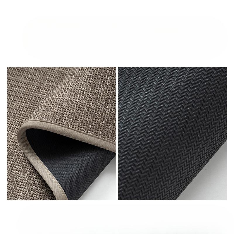 Коврик для ванной комнаты из искусственного льна, изогнутый, впитывающий, для ног, для туалета, душевой комнаты, противоскользящий коврик