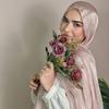 Hot Plain Shimmer Hijab Silk Wrinkle Scarf Muslim Woman Hijab Shawls Islam Woman Long Wraps Femme Headband Pure Turban