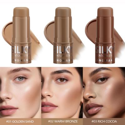 Face Contour Bronzer Stick Face Brighten Highlighter Bar Shimmer Highlighter Blush Stick Concealer Cream Makeup Tool Cosmetics