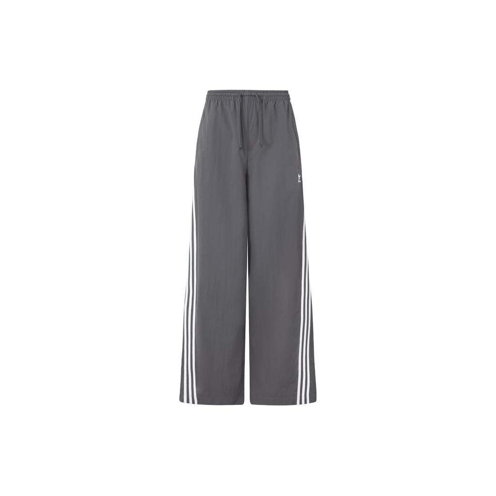 adidas Originals Трек Оверсайз Брюки Вязаные Спортивные Штаны Женские Темно-серый JJ3360