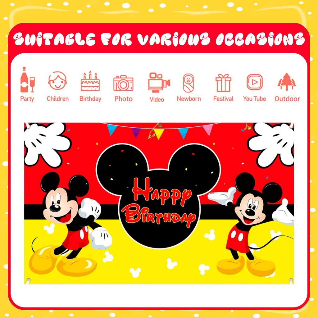 112 Pcs Cartoon Birthday Party Supplies, Cartoon Birthday Decorations and Party Tableware Set - Cartoon Birthday Plates Cups Napkins Banners Balloons