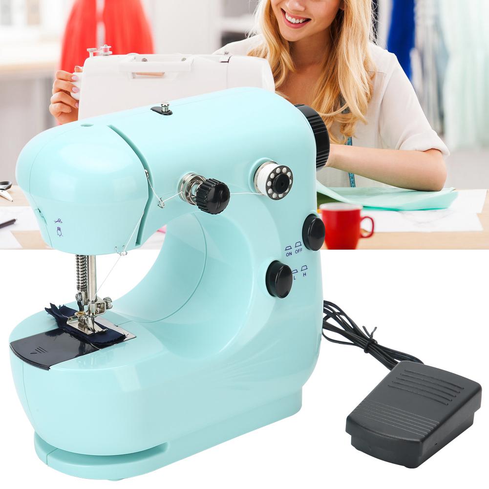 Portable Table Sewing Machine Mending Multifunctional Home DIY Embroidery Tool 100‑240VUS Plug
