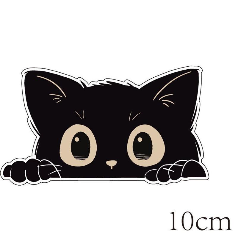 Подглядывание за CAT Cat Black Cat Наклейки на автомобиль Наклейки на окна автомобиля Наклейки для украшения царапин Аксессуары для автомобиля