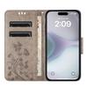 For iPhone 16 Leather Case Butterflies Flower Pattern Wallet Stand Phone Cover