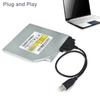 Usb 2.0 Sata Cable Cd/Dvd-Rom Drive Cable Optical Driver Adapter Cable For Pc Laptop Notebook