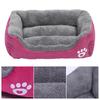 Rectangle Fluffy Dog Bed Washable Plush Pet Bed with Bolster Neck Support Comfy Warm Puppy Bed for Indoor Cats Small Medium Dogs