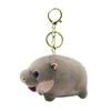 Thailand Kaoqiu Short Hippopotamus Plush Pendant, Trendy Fashion Keychain