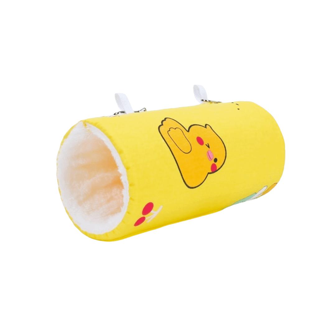 Cartoon Pattern Hamster Plush Tunnel Thickened Guinea Pig Hideout Pet Play Tunnel Resting