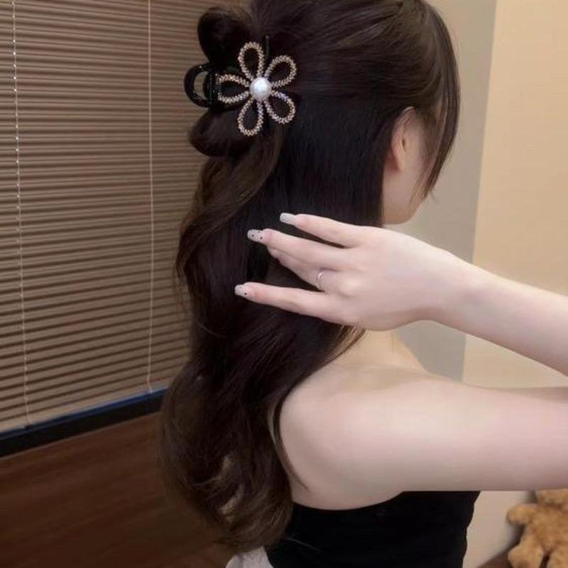 1 шт. полый цветок зажим захват женский средний высокий смысл задняя часть головы половина завязка для волос акула зажим