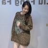 Plus Size Womens Long Sleeve Sweatshirt Leopard Print Crewneck Loose Fit Fall Winter Casual Top
