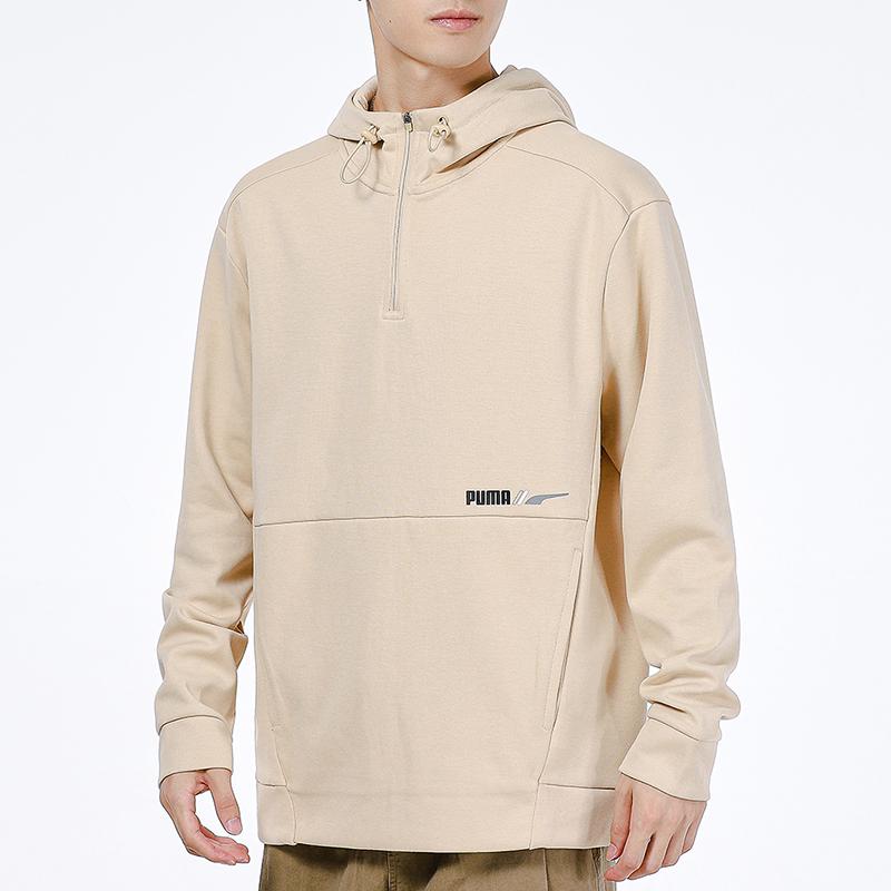 Puma Полумолния для бега, тренировочный повседневный свитер, толстовка мужская, топы цвета хаки 846535-20