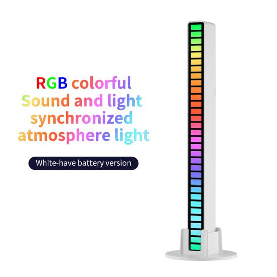 RGB лампа, музыкальный ритм, звукосниматель, несколько режимов, 5 скоростей, работа от батареи, настольная лампа управления звуком, окружающее освещение