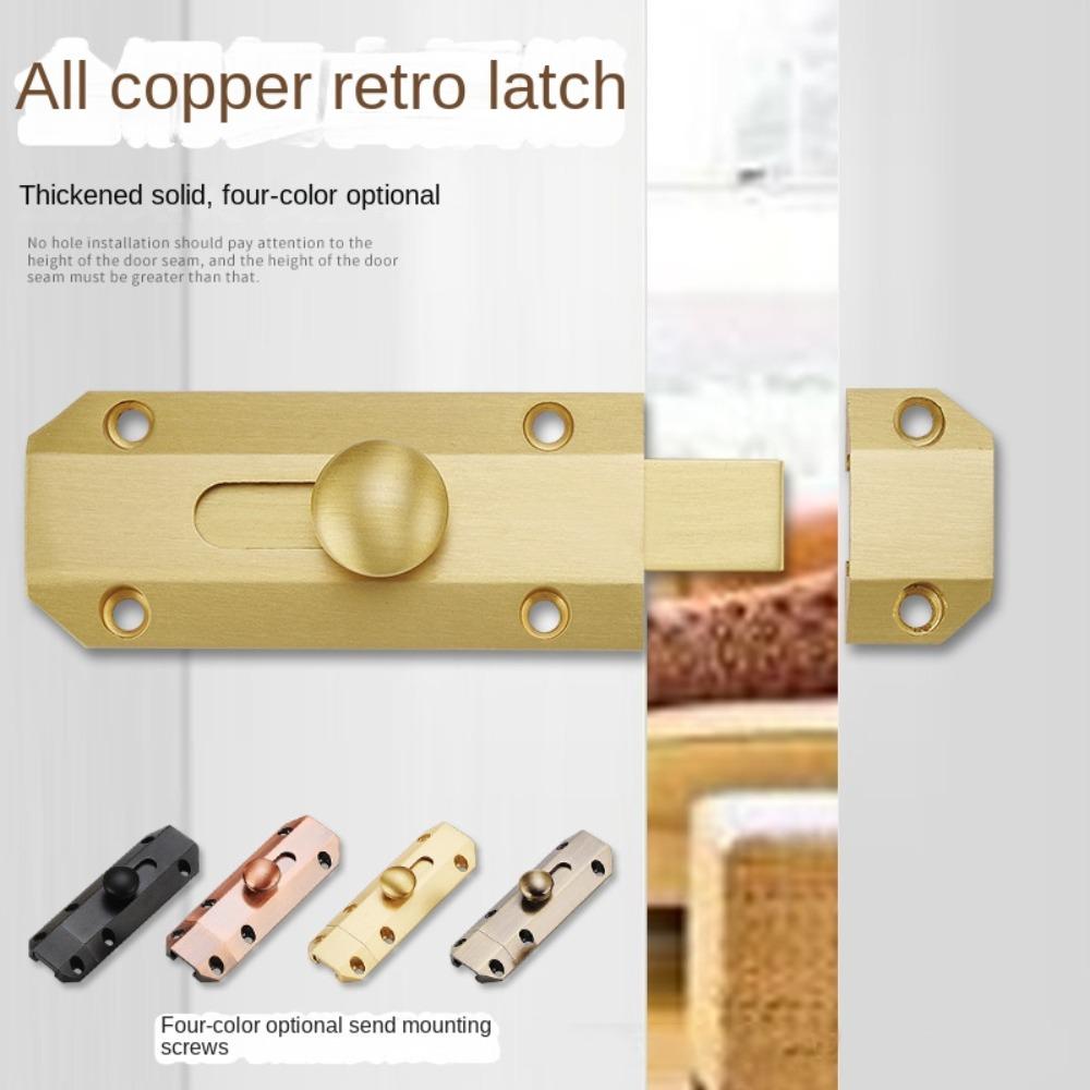 Solid Sliding Bolts A-type Door Lock with Screws Security Deadbolt Safety Door Lock  Cabinet