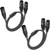 NCGY Кабель для микрофона, 2 шт., XLR (папа) на 2 XLR (мама), Y-разветвитель, 0,5 м, для записи конденсаторного микрофона, AV-усилителя, динамиков