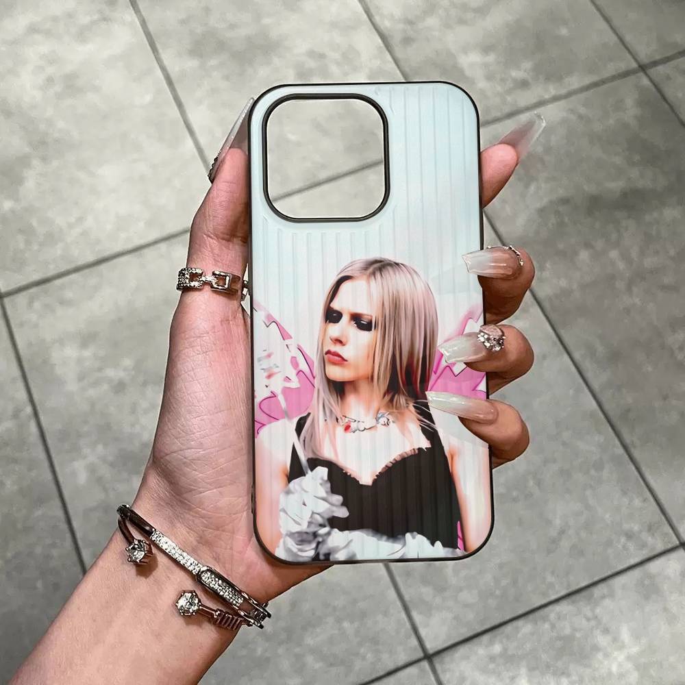 Чехол для телефона Avril Ramona Lavigne для iPhone 16 15 17 Pro 11 12 13 14 Pro Max Plus Мягкий силиконовый чехол-оболочка с волнистым рисунком