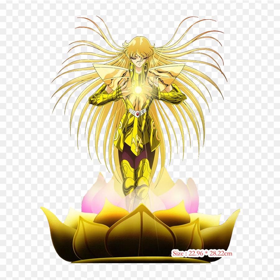 Shaka De Virgem Shaka Pegasus Seiya Iron On Patches For Clothing Applique Stickers On Clothes Heat-Sensitive Custom Patch