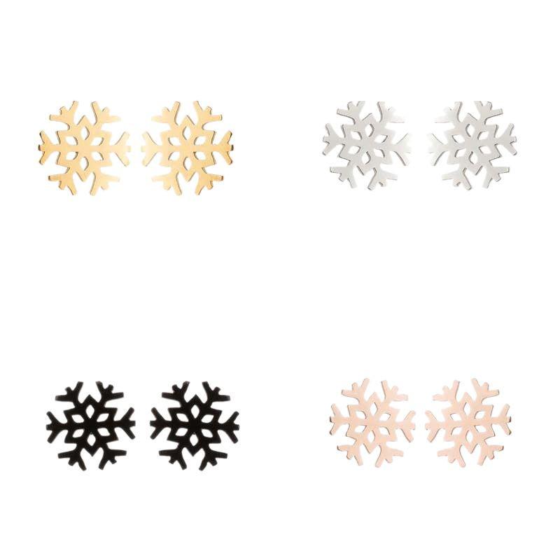 Korean Minimalist Snowflake Stud Earrings - Winter Christmas Bestie Gift Jewelry