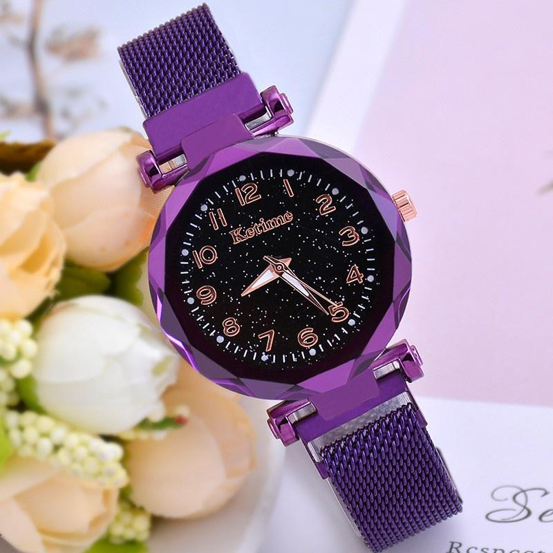 Женские кварцевые часы из нержавеющей стали, модный ультратонкий магнитный браслет