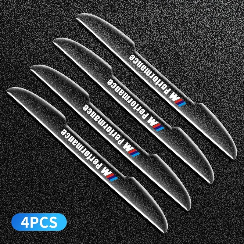 4 шт. Прозрачная защитная накладка на дверь автомобиля, защита от столкновений Для bmw e46 e39 e90 e60 e30 f10 f11 f20 f30 g20 g30 x1 x3 x5 z4