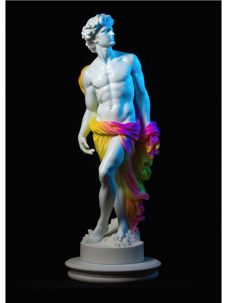 Винтажный мраморный постер «Аполлон» Дэвид Пополо, холст, картина, абстрактная статуя, настенное искусство для современной гостиной, домашний декор, Куадрос