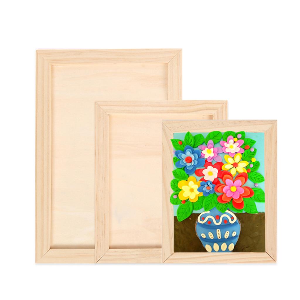 Пустая деревянная рамка «сделай сам», пустой держатель для фотографий, украшение для вечеринки, домашнее украшение для детей, девочек и мальчиков, свадебный подарок на Новый год