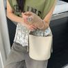 Повседневный стиль из натуральной кожи, расслабленный стиль, сумка-ведро из коровьей кожи, ручная, на одно плечо, кроссбоди, женская сумка