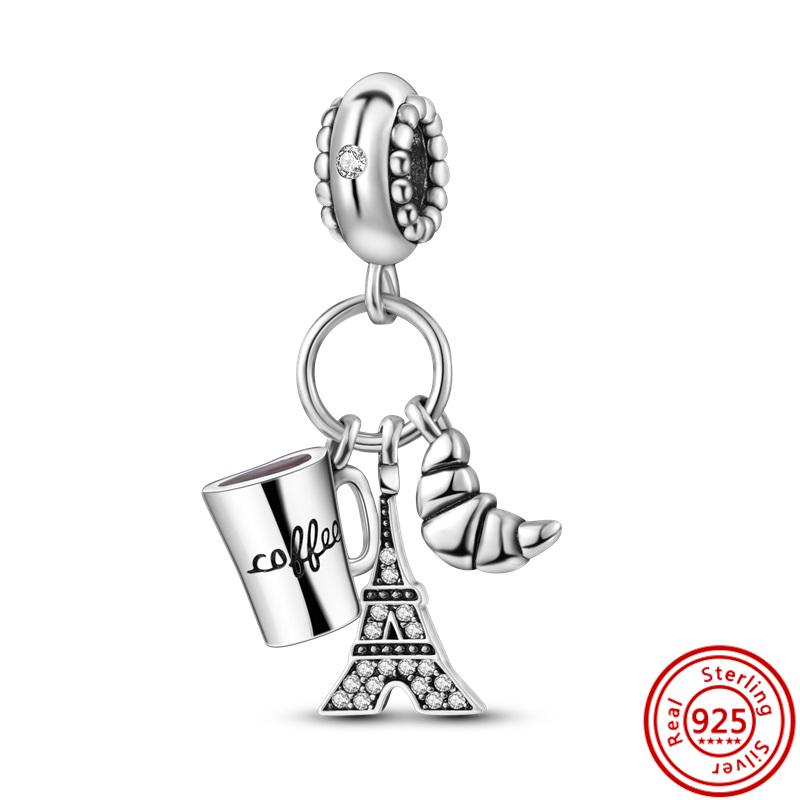 Sterling r Dreamcatcher Feathers Wing Heart Camera Angel Sweet Beads Fit Original  Charms Bracelet Women Jewelry