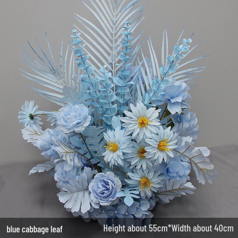 Wedding Aisle Floral Arrangement: Artificial Flower Basket & Row Decoration