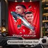 TapestryCristiano Ronaldo Custom Name Text Personalized Wall Hanging Tapestry Home Wall Decor